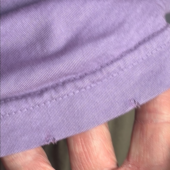 Purple Highly Distressed Graphic Tee Cactus Design Out of Office 100% cotton - Picture 7 of 8